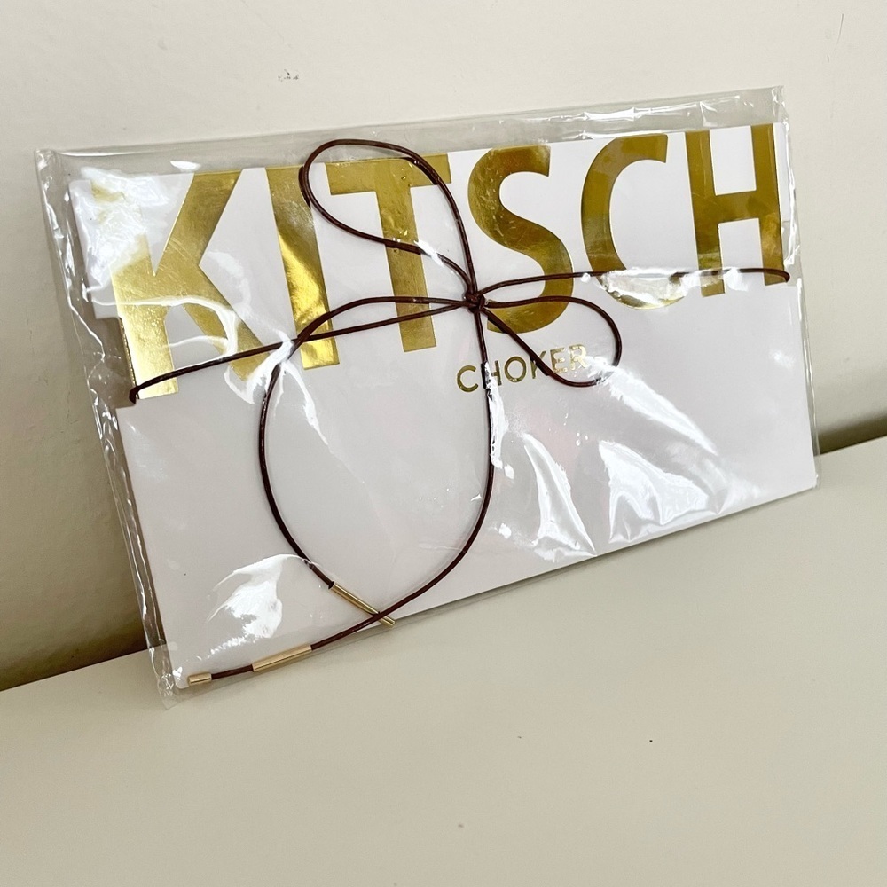 Kitsch Brown Wire Bow Tie Dainty Choker - Picture 4 of 9
